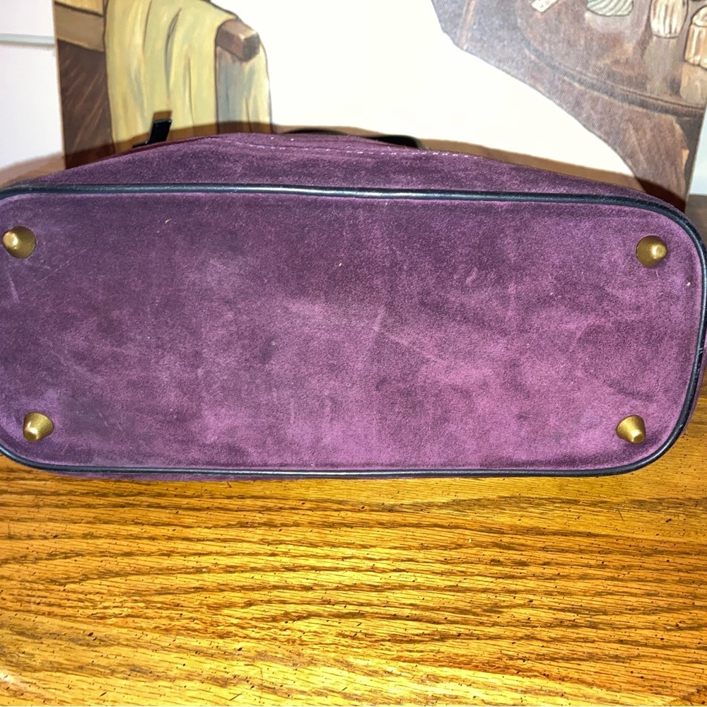 Vintage Coach Hampton Purple Suede Tassel Satchel - EUC E05S 7476 - Picture 11 of 12